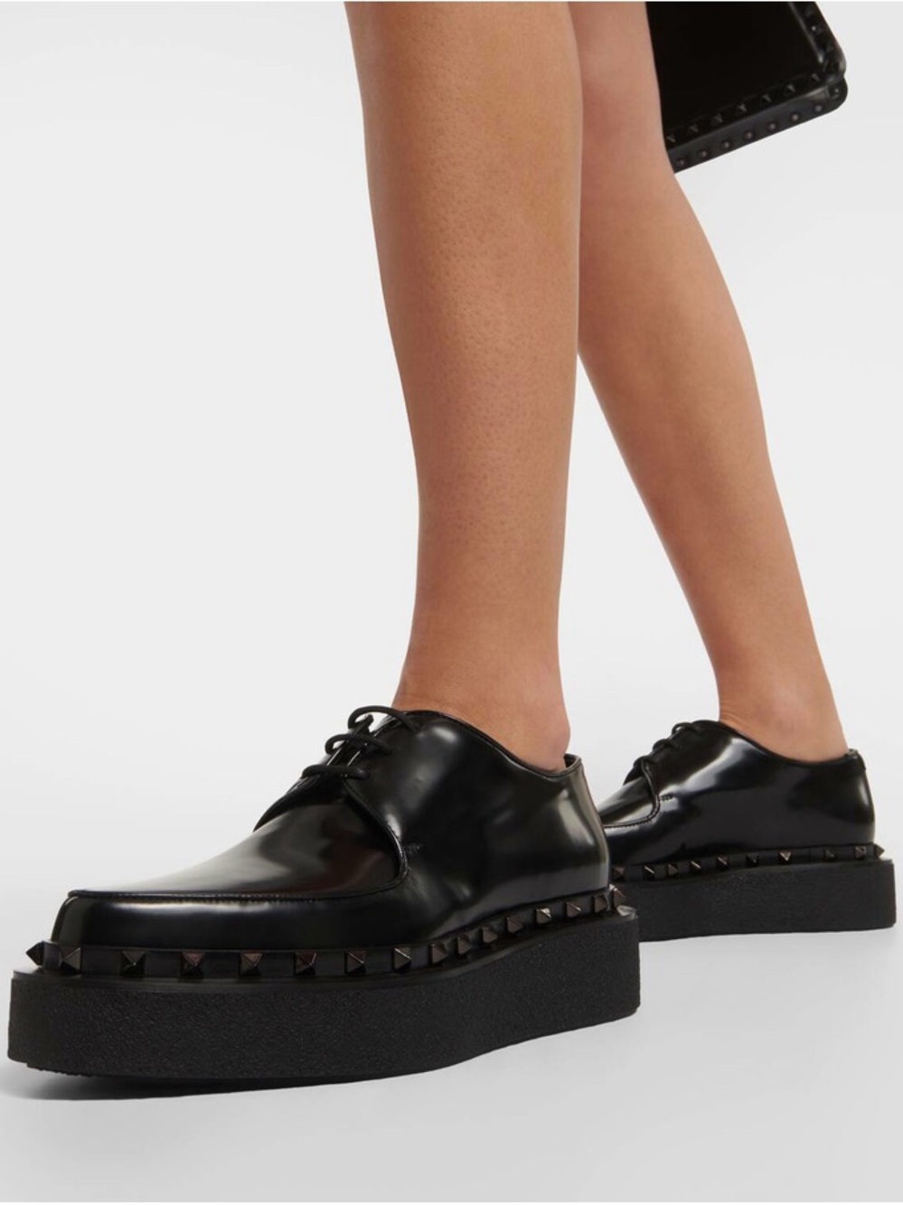 Valentino Garavani Rockstud M-Way leather Derby shoes